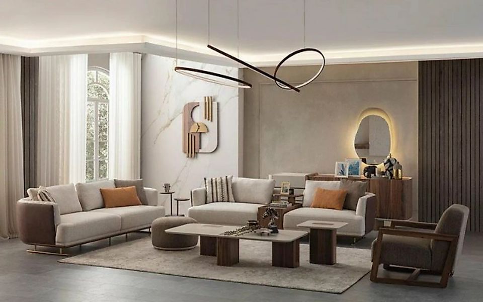 JVmoebel Sofa Sofagarnitur 3+3+1 Sitzer Modern Relax Sessel Modern Stil 3tl günstig online kaufen
