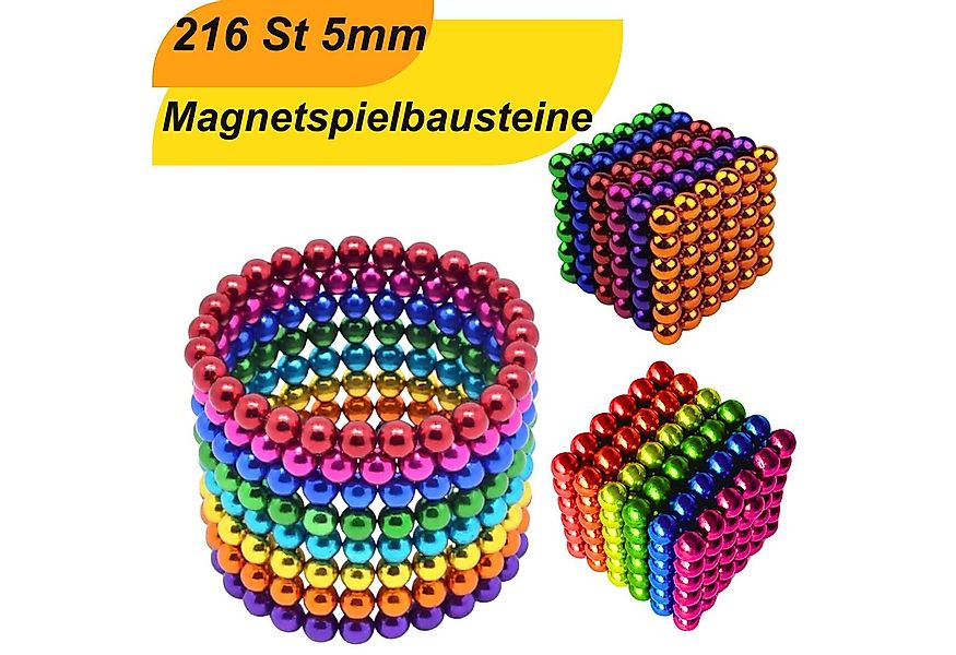 MaajeeKuto Magnetische Bausteine 216 Kugeln 5mm – Interaktives Desktop-Spie günstig online kaufen