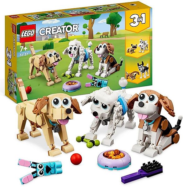 LEGO® Niedliche Hunde (31137), LEGO® Creator 3in1 Konstruktionsspielsteine, günstig online kaufen