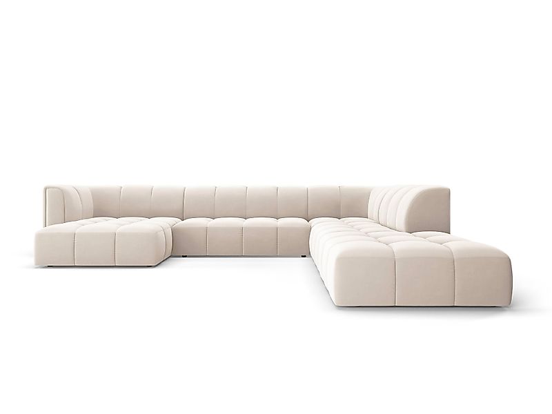 Milo Casa | Panorama-Ecksofa Francesca Samt rechts 7-Sitzer günstig online kaufen
