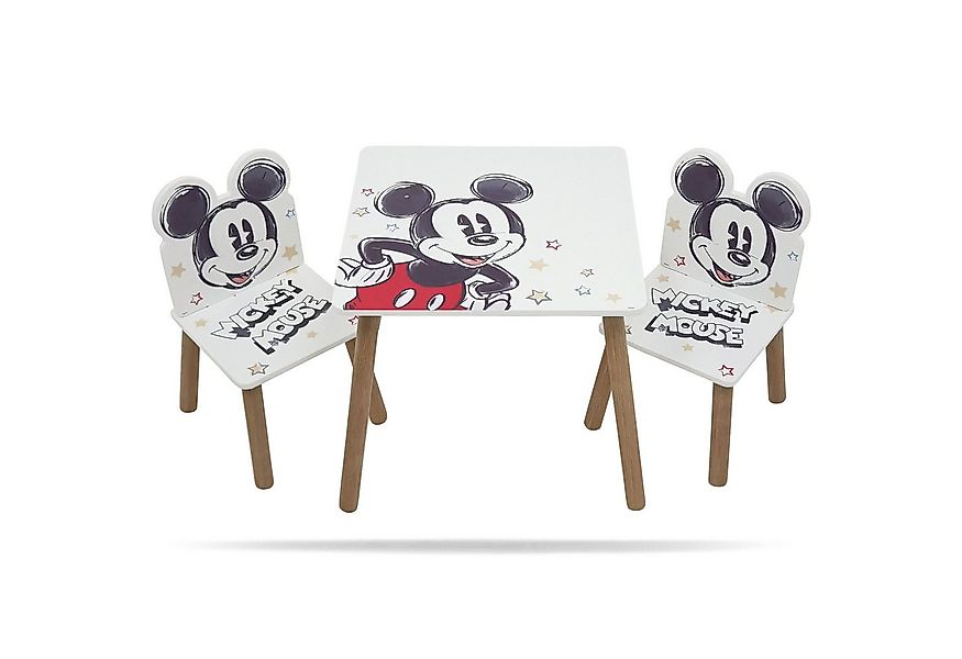 Disney Kindersitzgruppe Mickey Maus Kindersitzgruppe aus Holz – Tisch & 2 S günstig online kaufen