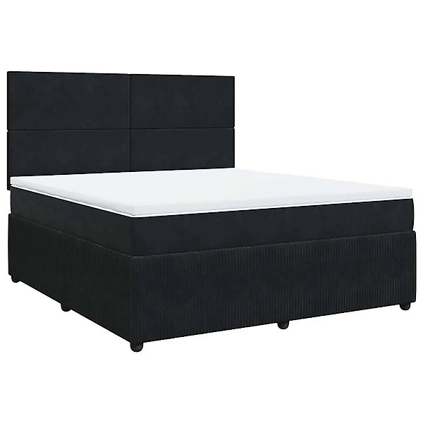 vidaXL Boxspringbett mit Matratze Schwarz 180x200 cm Samt 3292402 günstig online kaufen