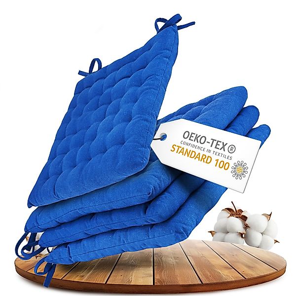 Gräfenstayn Stuhlkissen Stuhl 40×40 cm – Sitzkissen 4er‑Set Baumwolle, robu günstig online kaufen