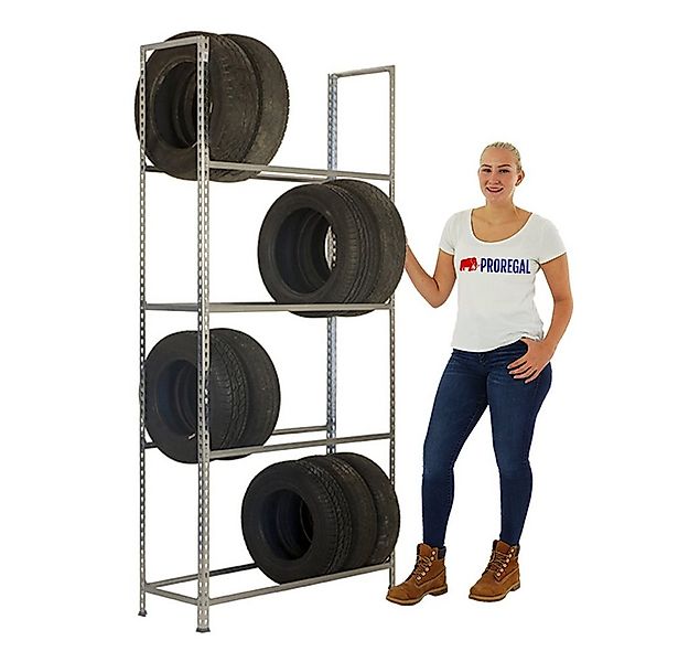 PROREGAL® Standregal Reifenregal MetalShark No.1 HxBxT 200x100x30cm, 4 Eben günstig online kaufen