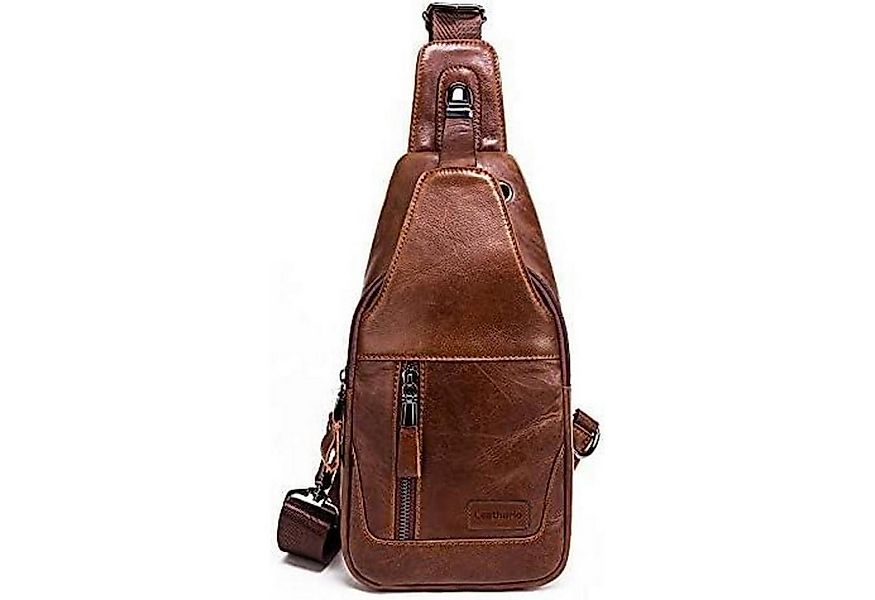 LuxusKollektion Cityrucksack Brusttasche Herren echtes Leder Schultertasche günstig online kaufen