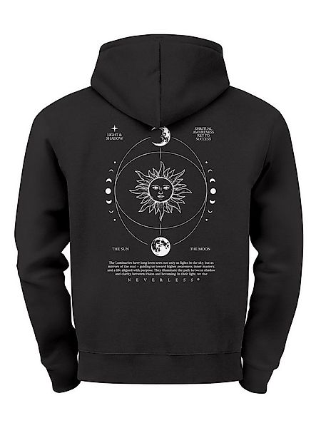 Neverless Hoodie Herren Hoodie Backprint Sun & Moon, Kapuzensweatshirt mit günstig online kaufen