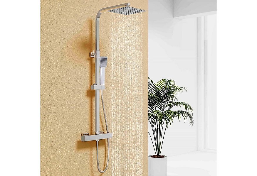 Duschparadies Duschsystem DUSCHPARADIES Thermostat-Duschsystem Edelstahl Qu günstig online kaufen