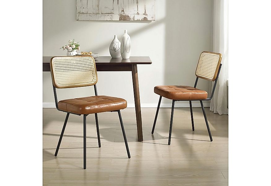 Art Leon Esszimmerstuhl CC061 (Rattan Esszimmerstühle 2er Set Mid Century M günstig online kaufen