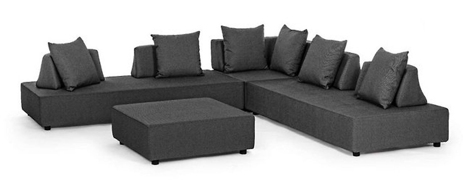 Bizzotto Gartensofa Sofa Piper mit Kissen, Anthrazit günstig online kaufen