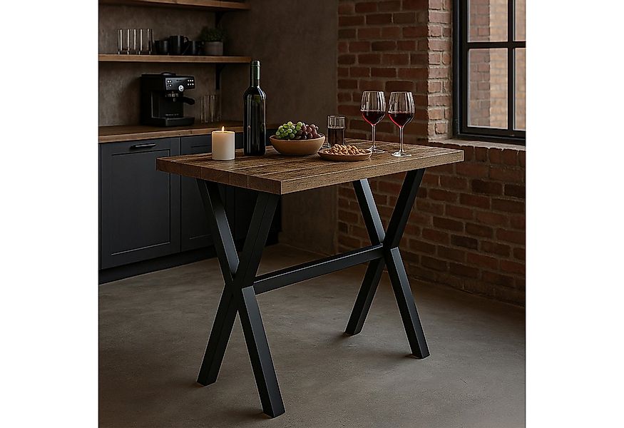 DUBI Möbel Bartisch LOTTE, schweres 4-Fuß oder X-Gestell, Metallgestell, Ho günstig online kaufen