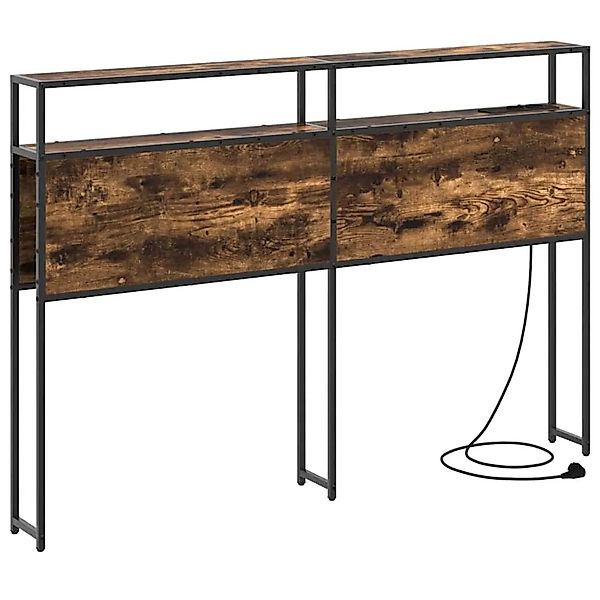 vidaXL Stauraum-Kopfteil mit Regal Räuchereiche 135 cm Holzwerkstoff 859747 günstig online kaufen