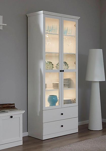 Home affaire Vitrine "Örebro", Vitrine mit 2 Türen, 2 Schubkasten & Soft-Cl günstig online kaufen