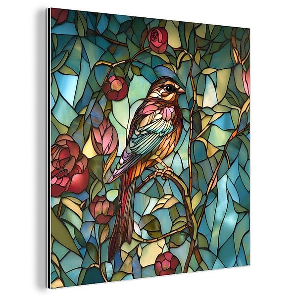 MuchoWow Metallbild Vogel - Zweig - günstig online kaufen