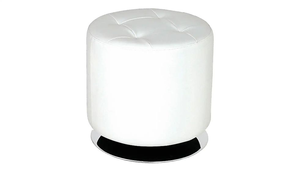 Drehhocker  Haby ¦ weiß ¦ Maße (cm): H: 40  Ø: 40 Polstermöbel > Hocker - H günstig online kaufen