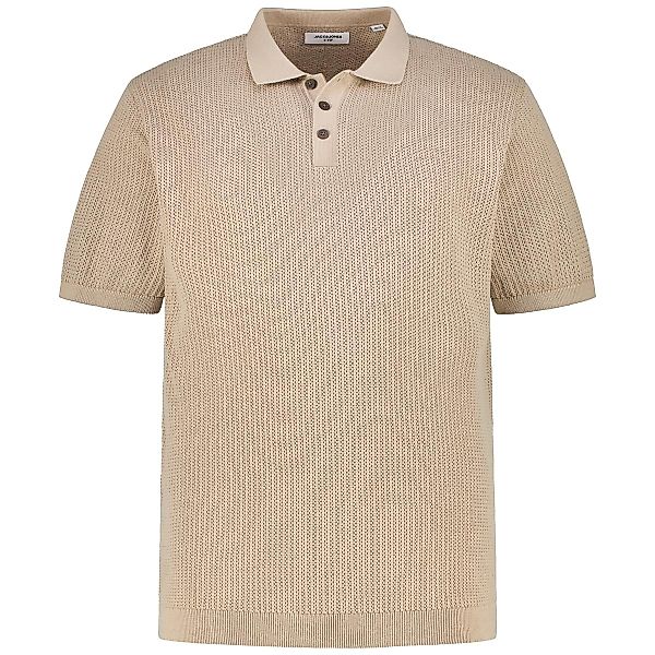 Jack&Jones Poloshirt aus Baumwolle Farbe beige Größe: 3XL günstig online kaufen