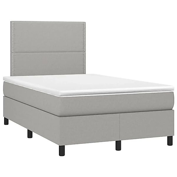 vidaXL Boxspringbett mit Matratze Hellgrau 120x190 cm Stoff 3269874 günstig online kaufen