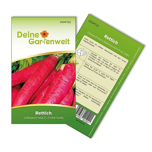 Deine Gartenwelt Rettich Ostergruß Rosa Samen günstig online kaufen