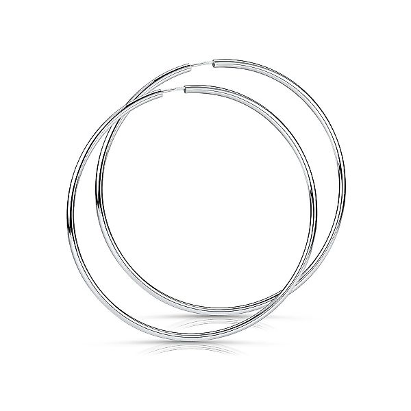 Materia Paar Creolen Damen Silber groß günstig online kaufen