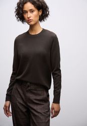 STREET ONE Rundhalspullover mit Rippbündchen günstig online kaufen