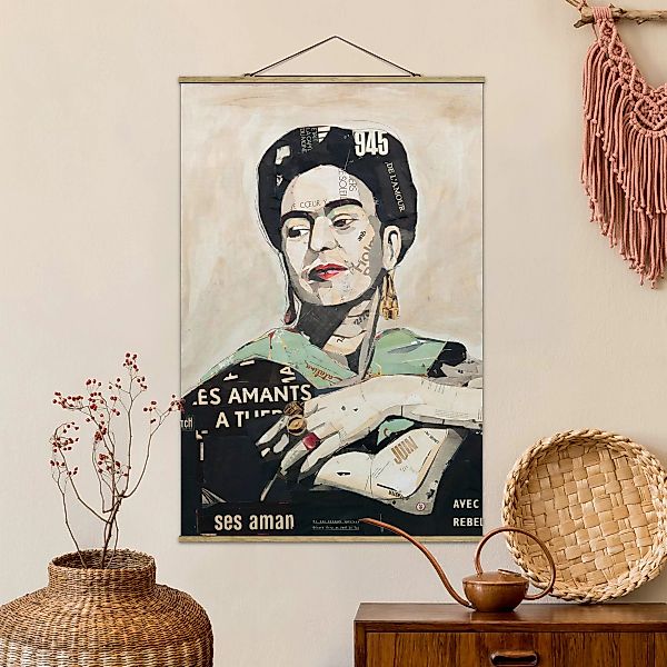 home24 Stoffbild  Frida Kahlo Collage No.4 günstig online kaufen
