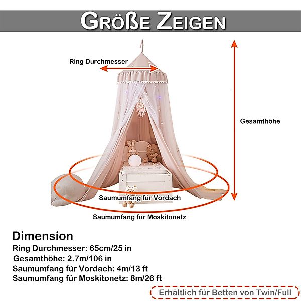 BTTO Betthimmel Babybett Kinderzimmer Baldachin Moskitonetz günstig online kaufen
