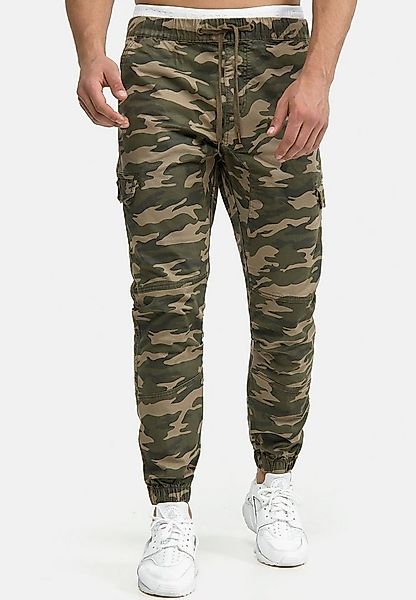 Indicode Cargohose Herren Levy Jogger-Pant mit elastischem Bund und Kordelz günstig online kaufen