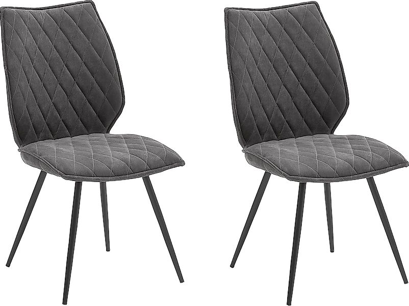 MCA furniture 4-Fußstuhl »Navarra«, 2 St., 2-er Set mit Stoffbezug, belastb günstig online kaufen
