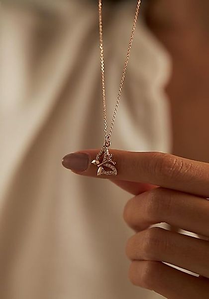Einzelstück Charm-Kette Rebirth Halskette mit Schmetterling günstig online kaufen