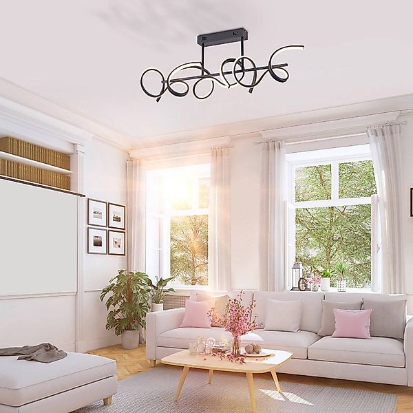 JUST LIGHT LED Deckenleuchte »CURLS«, 3 flammig, Leuchtmittel LED-Board   L günstig online kaufen