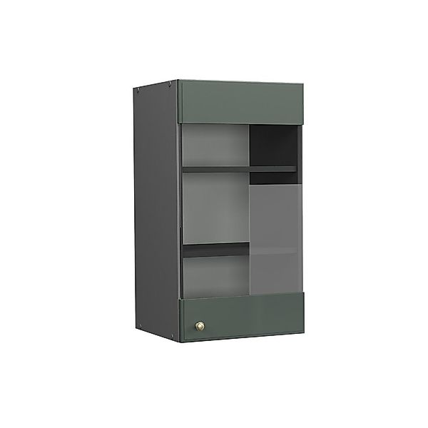 Vicco Glashängeschrank Fame-Line, Grün-Gold Landhaus/Anthrazit, 40 günstig online kaufen