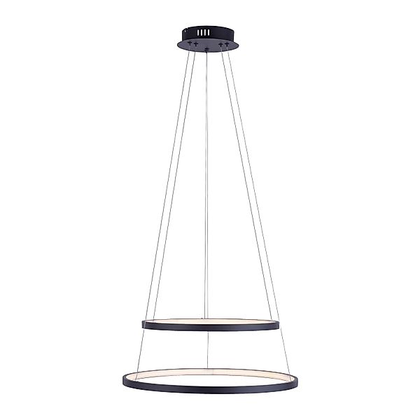 Just Light Pendelleuchte Circle Anthrazit Ø 50 cm günstig online kaufen