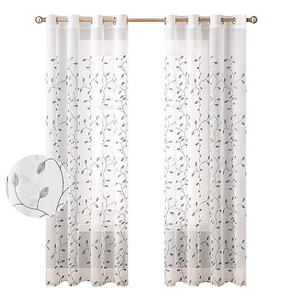 BYSURE Vorhang (2 St), Ösen, transparent, günstig online kaufen
