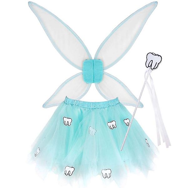 Goldschmidt Kostüme Kostüm Zahnfee Set Tüllrock Flügel & Feenstab günstig online kaufen