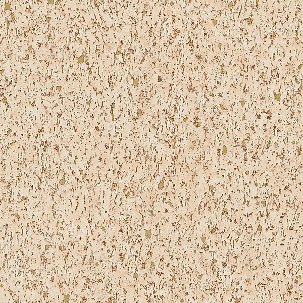 Bricoflor Kork Tapete in Naturfarben Sand Vliestapete mit Gold Ideal für Sc günstig online kaufen