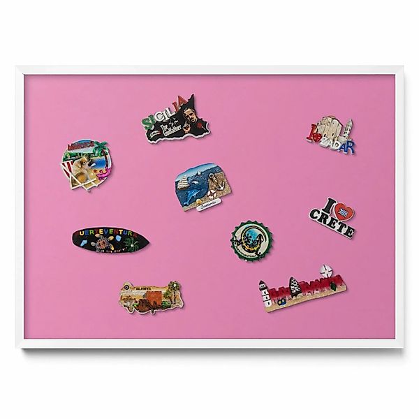 Tulup Magnettafel Wand-Magnettafel für Reisesouvenirs Farbe Rosa 70x50 cm B günstig online kaufen