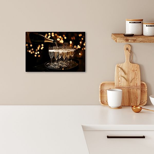OneMillionCanvasses® Leinwandbild Lichter - Champagner - günstig online kaufen