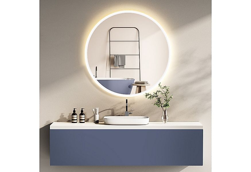 HOKO Badspiegel mit beleuchtung rund Anti-fog 60cm / 80cm+Schwarz / Gold+ ( günstig online kaufen