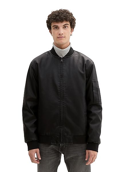 TOM TAILOR Denim Bomberjacke Kunstleder mit günstig online kaufen