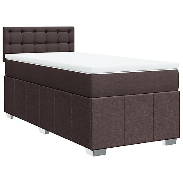 vidaXL Boxspringbett mit Matratze Dunkelbraun 80x200 cm Stoff 3289212 günstig online kaufen