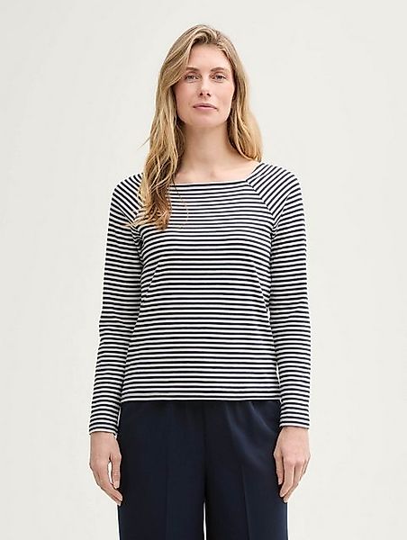 TOM TAILOR Langarmshirt Langarmshirt mit Streifenmuster günstig online kaufen