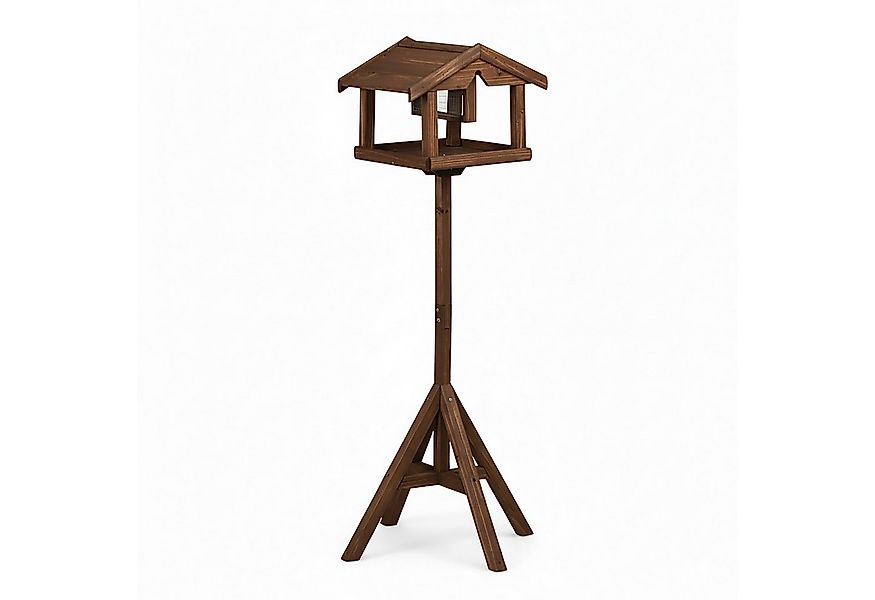 relaxdays Vogelhaus Vogelfutterhaus mit Ständer, braun günstig online kaufen
