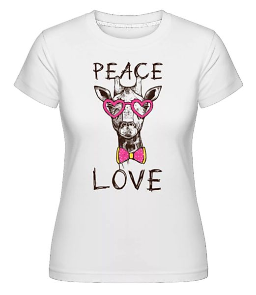 Giraffe Peace Love · Shirtinator Frauen T-Shirt günstig online kaufen