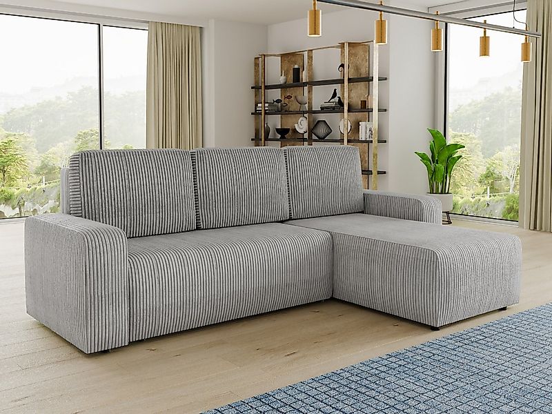 Sofnet Ecksofa Roma L, mit Schlaffunktion und Bettkasten, L-Form Couch, Cor günstig online kaufen