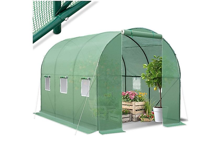tectake Pflanztunnel Foliengewächshaus, Set, 343 x 200 x 200 cm, 11,4 m³, i günstig online kaufen