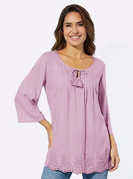 Sieh an! Klassische Bluse Longbluse 3/4-Arm günstig online kaufen