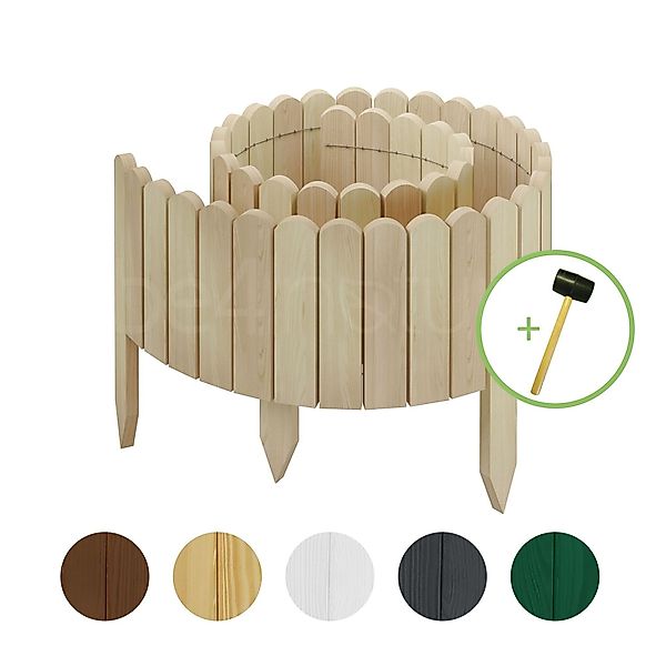 be4nature Palisade Rollborder Flexibler Holzzaun aus günstig online kaufen