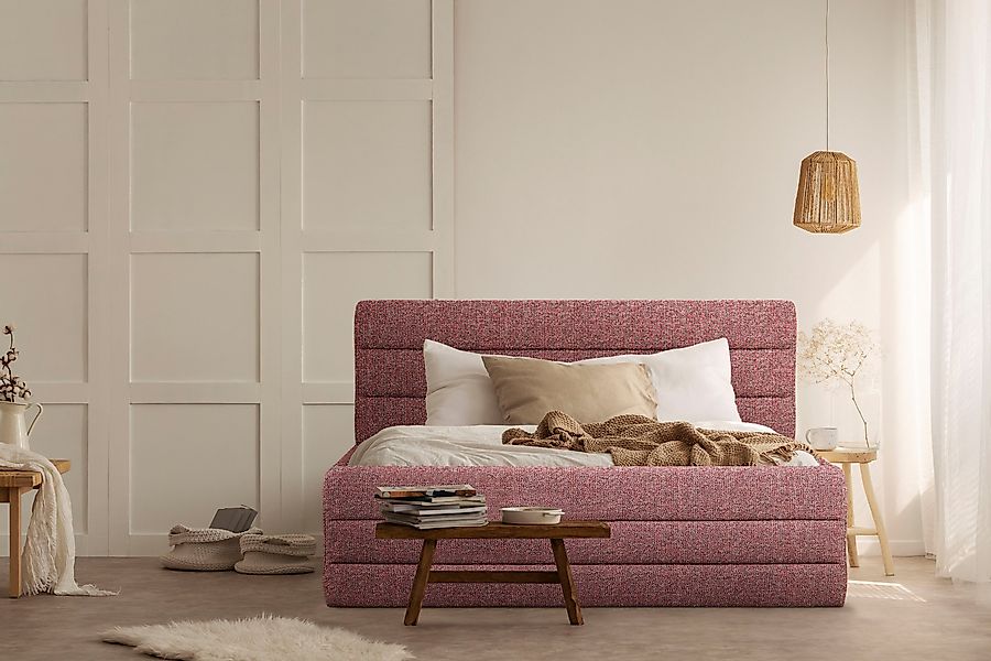 OTTO products Polsterbett "Merrit", Quernaht im Kopf- und Fußteil, in 5 Bre günstig online kaufen