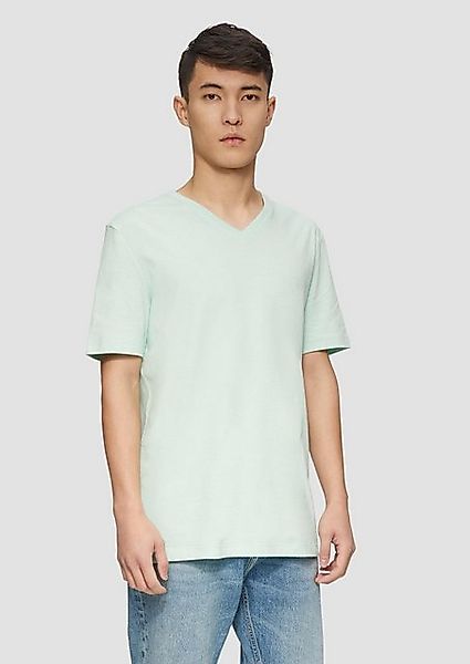 s.Oliver T-Shirt T-Shirt V-Ausschnitt, kurzarm, Baumwolle, einfarbig günstig online kaufen