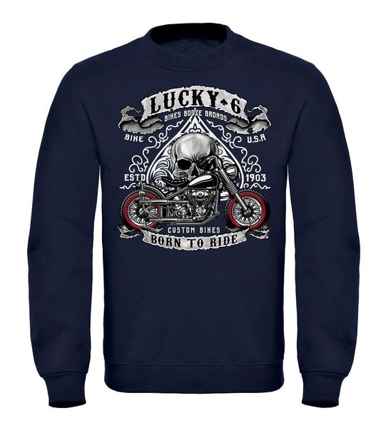 MoonWorks Sweatshirt Sweatshirt Herren Biker Lucky günstig online kaufen