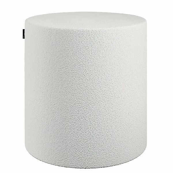 Pouf Barrel, weiß, ø40 cm x 40 cm, Teddy / Bouclé (702-80) günstig online kaufen